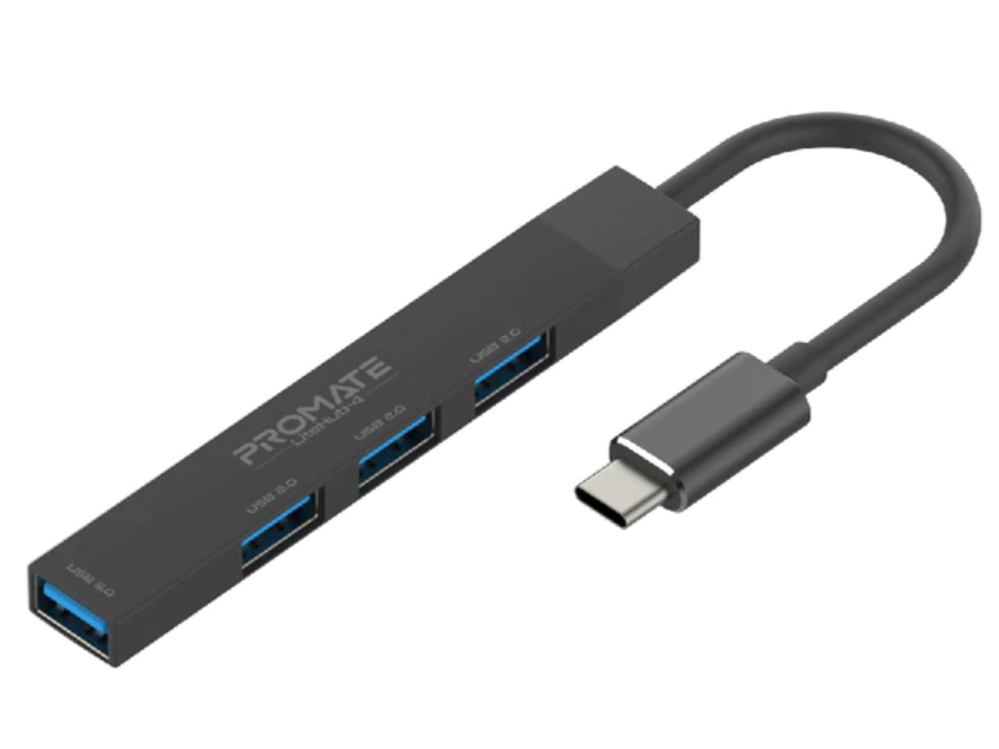 Хаб USB Promate Litehub-4 Black
