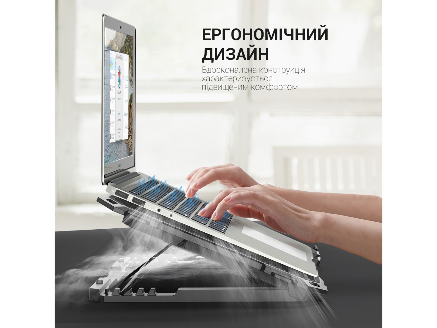 Підставка під ноутбук охолоджуюча GamePro CP485 Black — фото 13