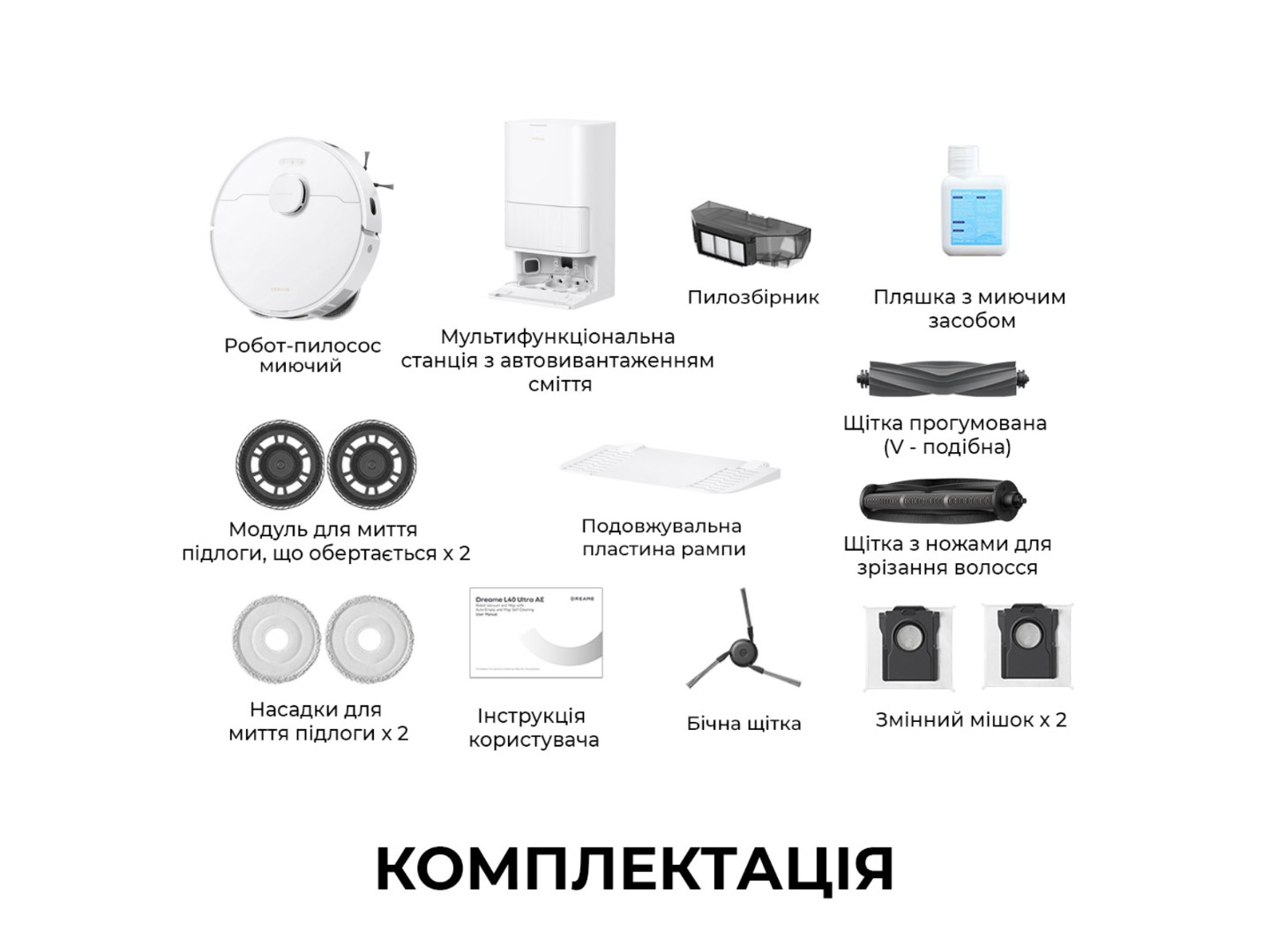Робот-пилосос миючий Dreame Bot L40 Ultra CE White (RLD52SE-WH) — фото 13