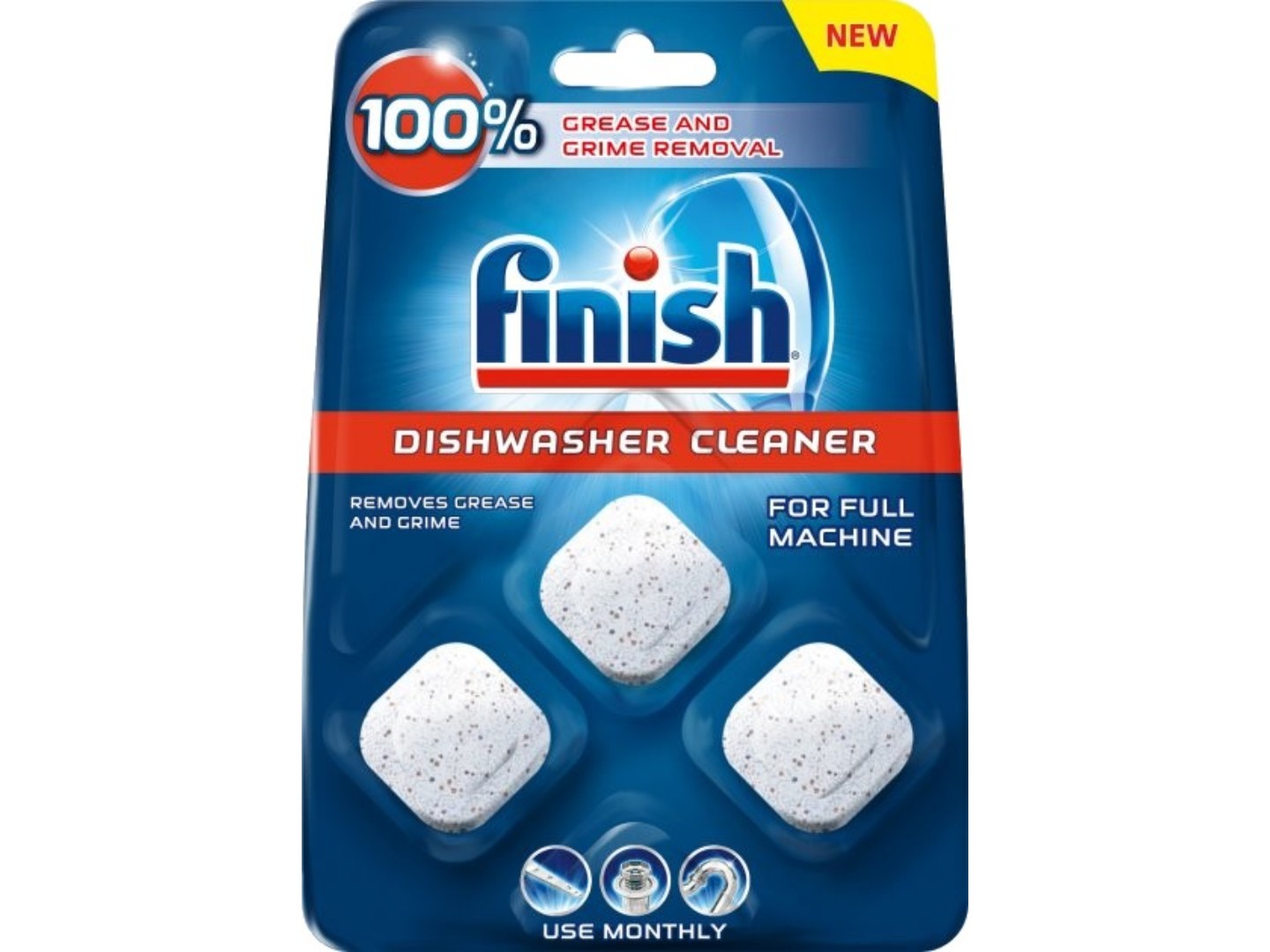 Засіб для чищення посудомийних машин Finish Dishwasher Cleaner таблетка 3 шт. (5900627073003) — фото 1