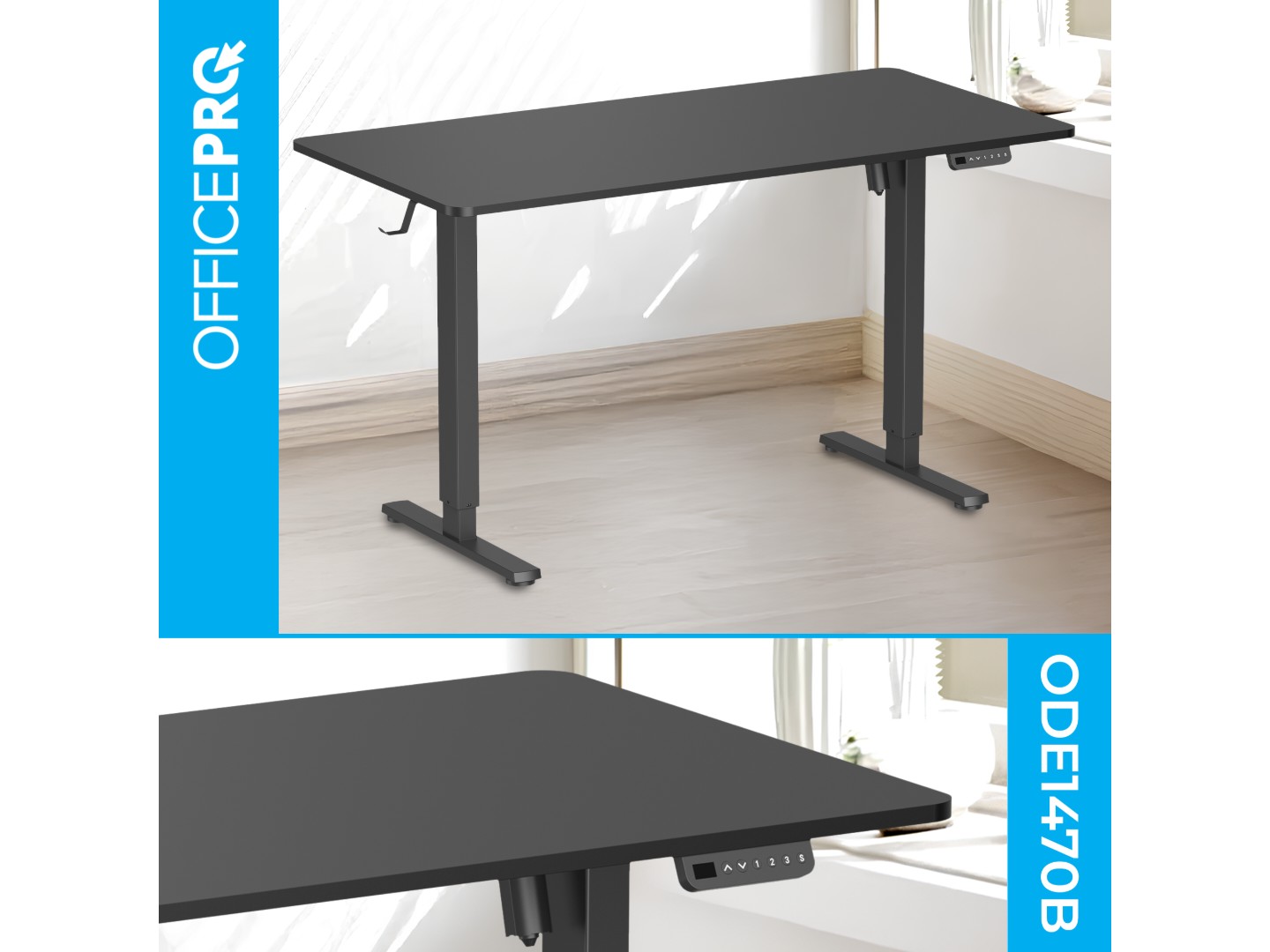 Стіл комп'ютерний OfficePro ODE1470B Black — фото 3