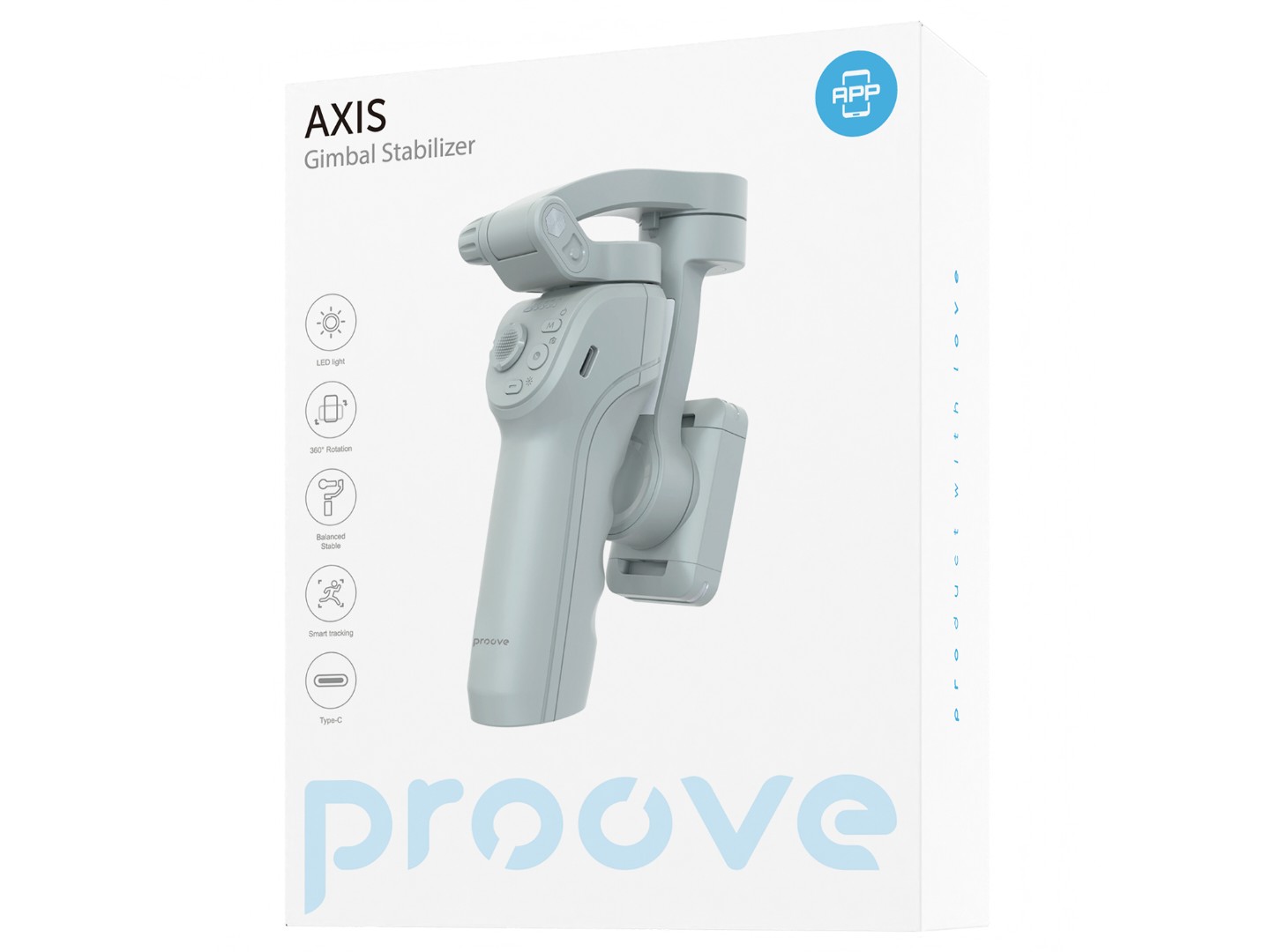 Тривісьовий ручний стабілізаційний підвіс Proove Axis Gimbal Stabilizer Gray (MPAX00010001) — фото 14