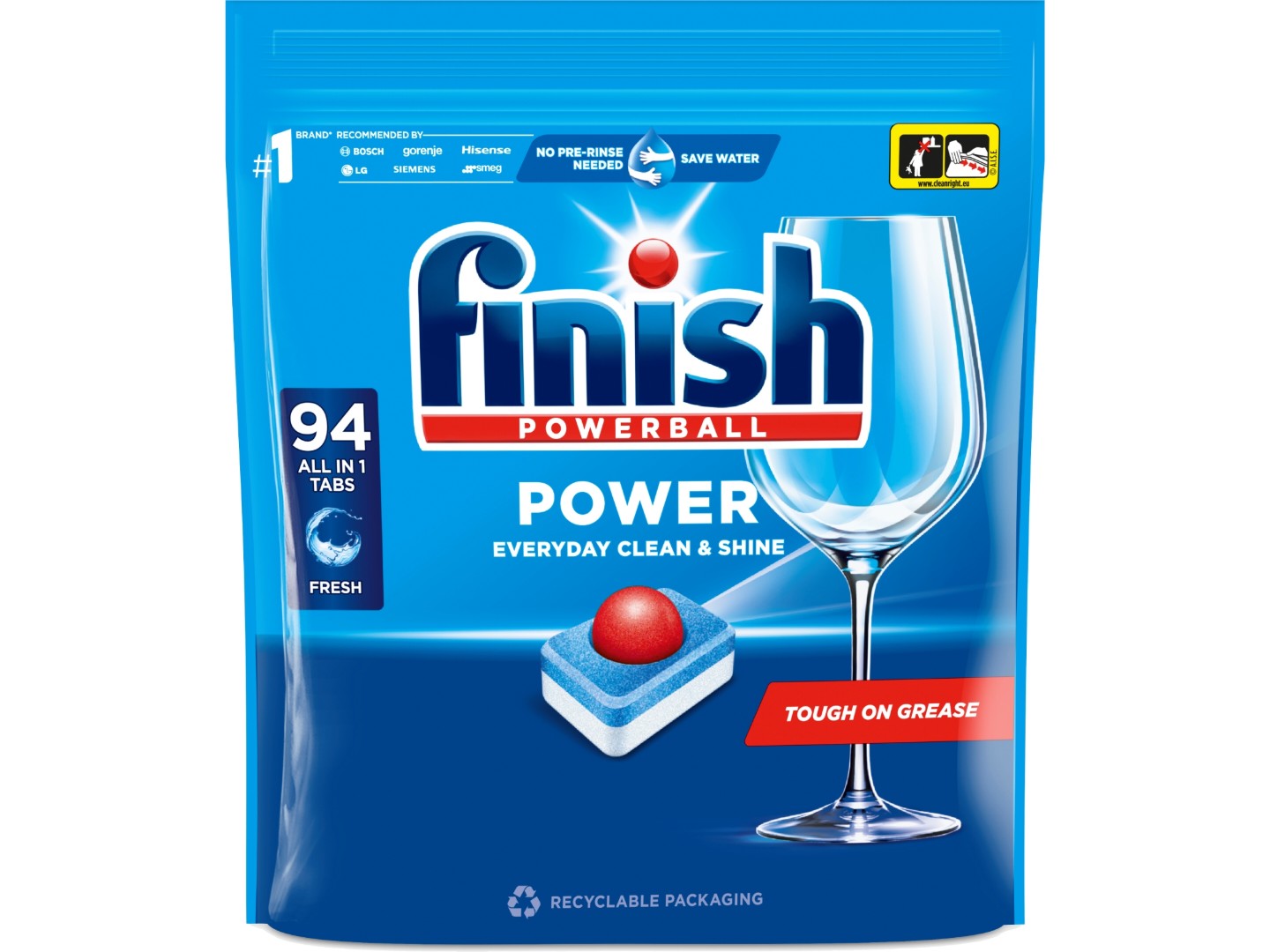 Таблетка для посудомийної машини Finish Powerball ALL IN 1 Max 94 tabs