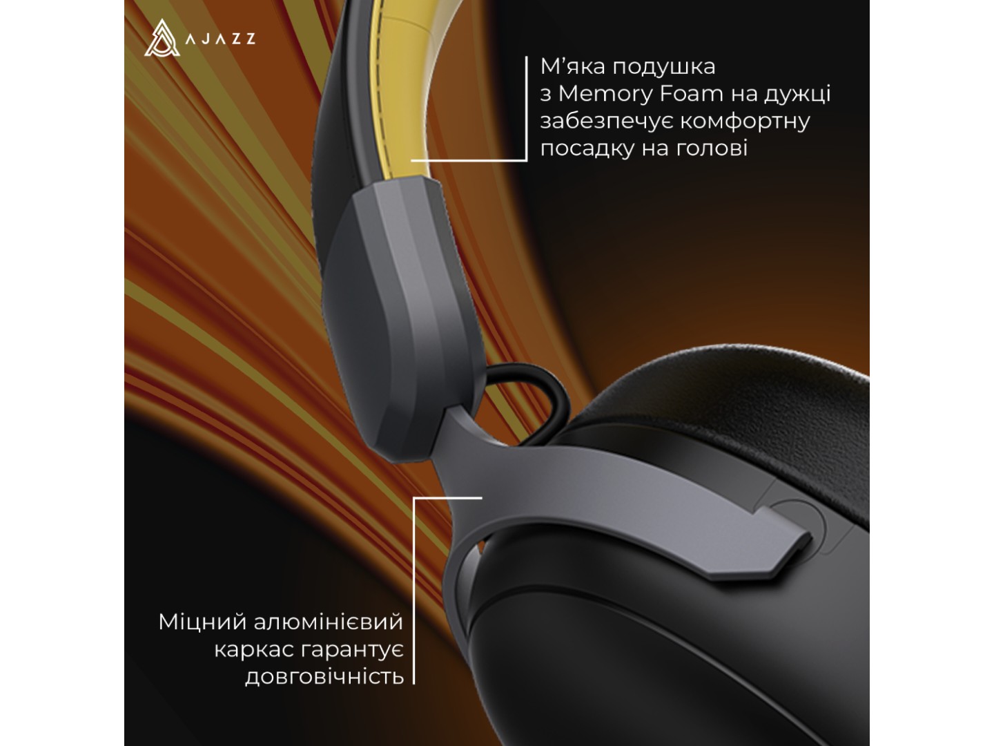Гарнітура бездротова ігрова Ajazz AHM08 MAX 3-Mode Black (AHM08-MAX-BGY) — фото 12
