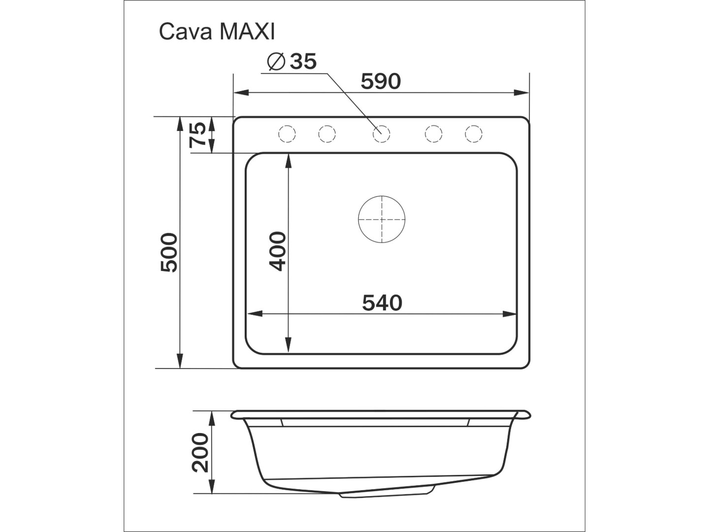 Мийка кухонна Interline CAVA MAXI Avena — фото 11