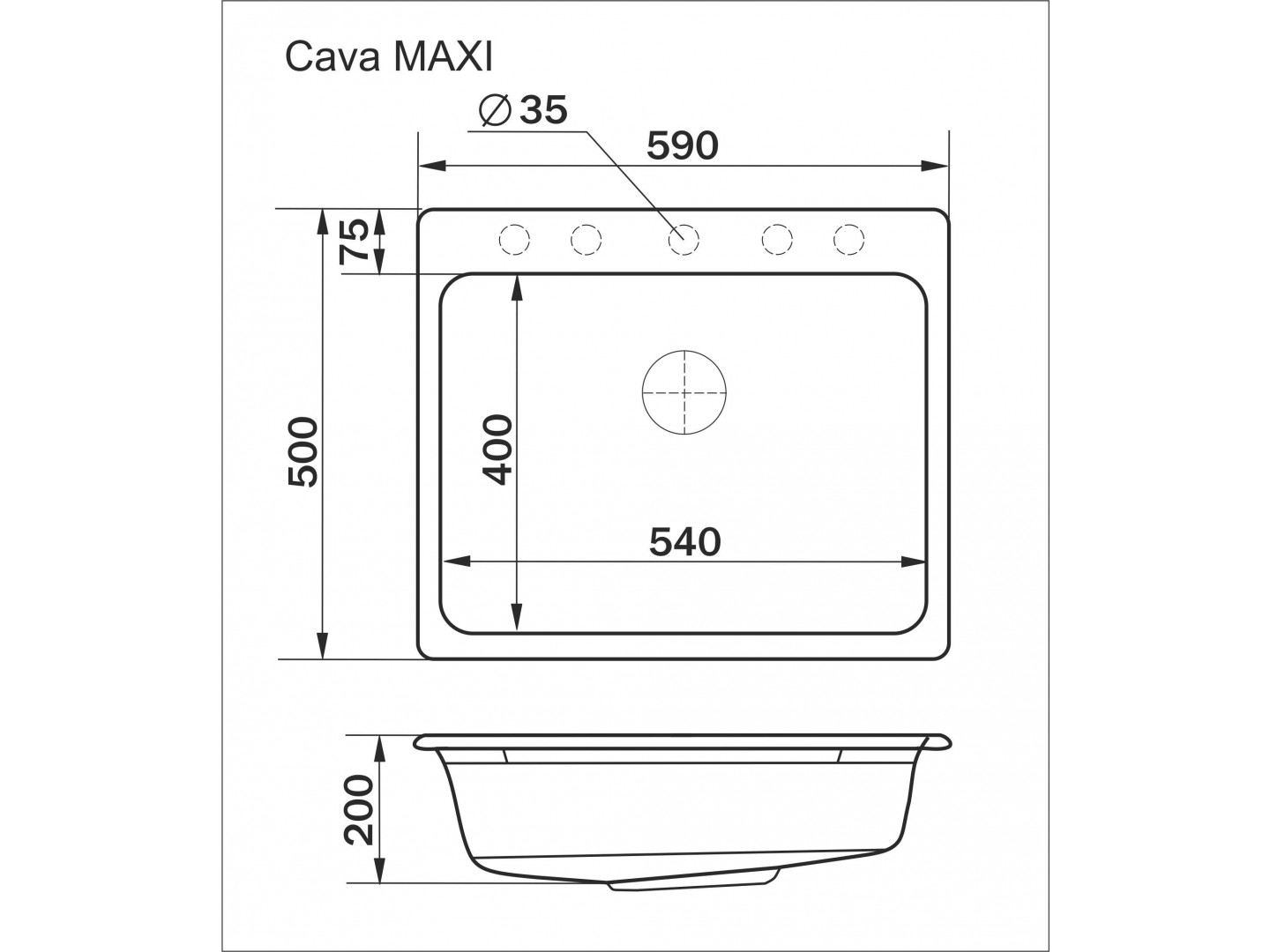 Мийка кухонна Interline CAVA MAXI Terra — фото 11