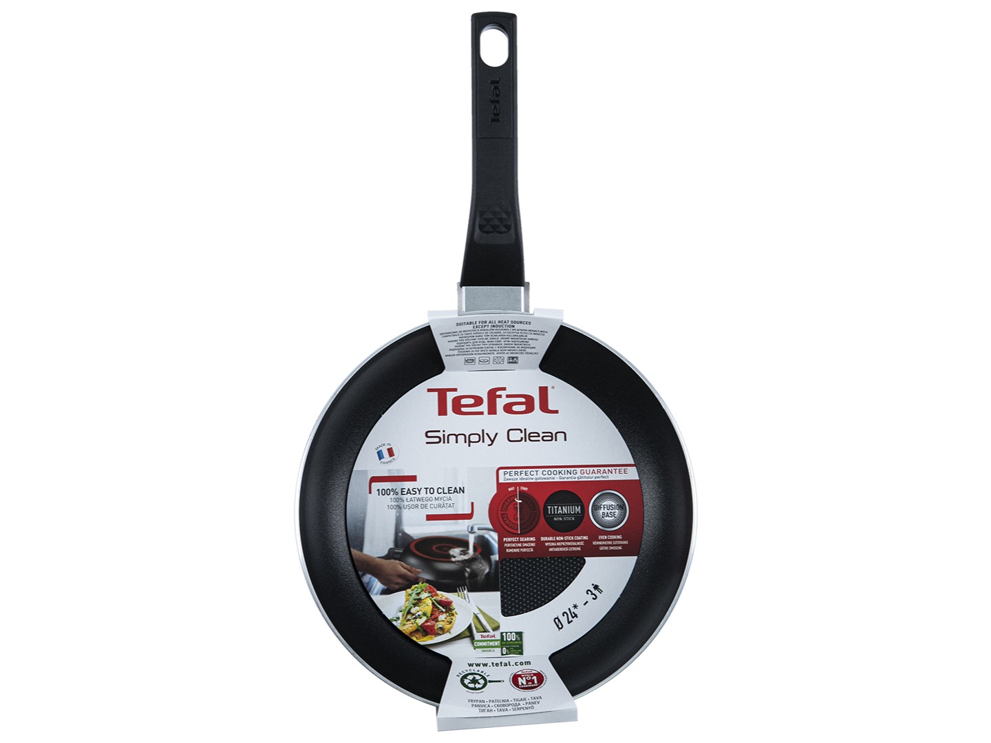 Сковорода універсальна Tefal B5670453 Simply Clean 24 см — фото 12