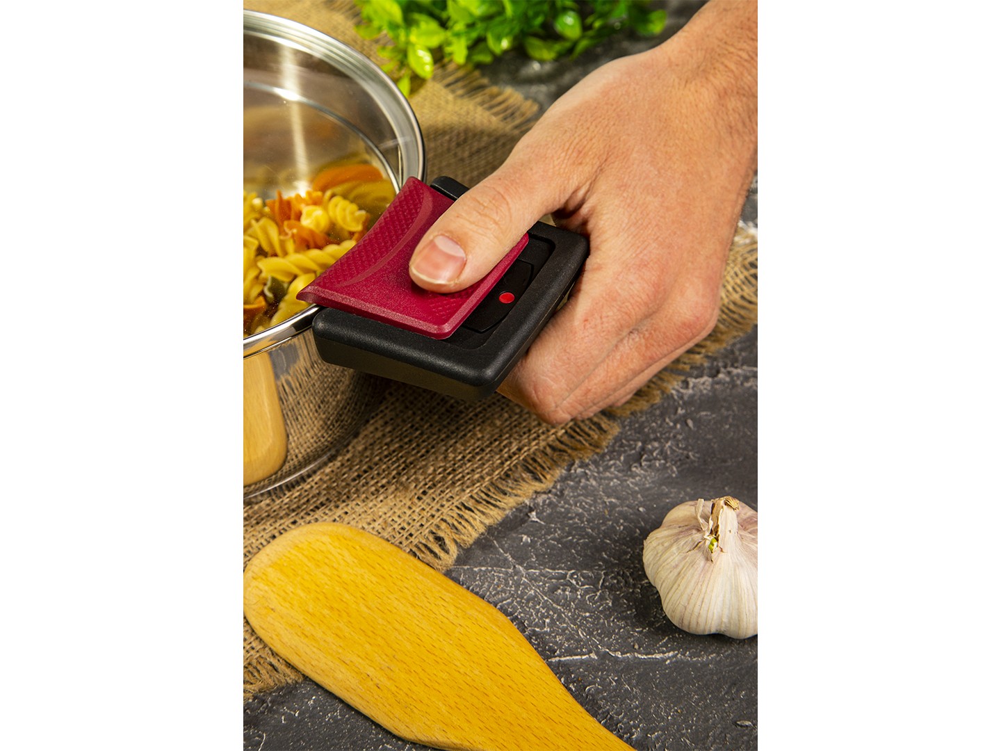 Набір посуду Tefal G723SA74 Cook & Clip 10 пр каструлі 22см (6,1 л)/24 см (5,0 л)/20 см (2,9 л)/18 см (2,0 л), ковш16 см (1,5 л) — фото 8