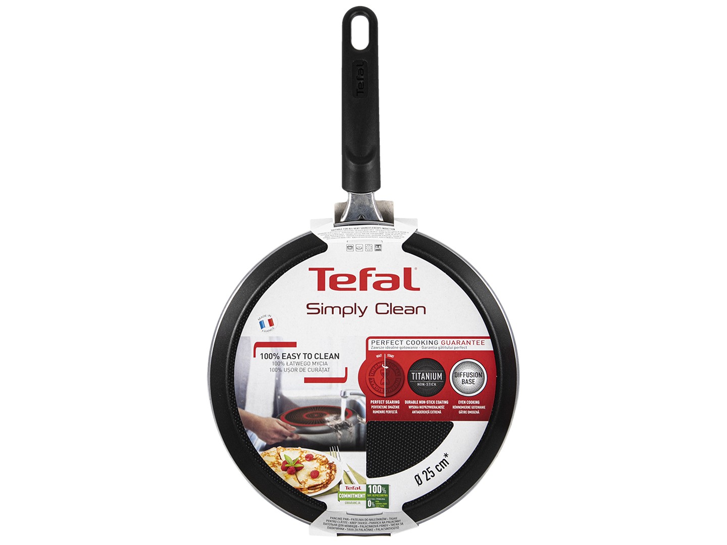 Сковорода для млинців Tefal B5671053 Simply Clean 25 см — фото 14