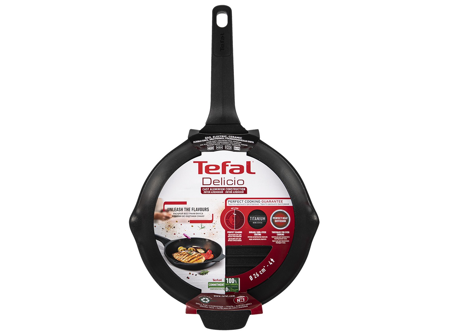 Сковорода гриль Tefal E2324074 Delicio 26 см Гриль — фото 13