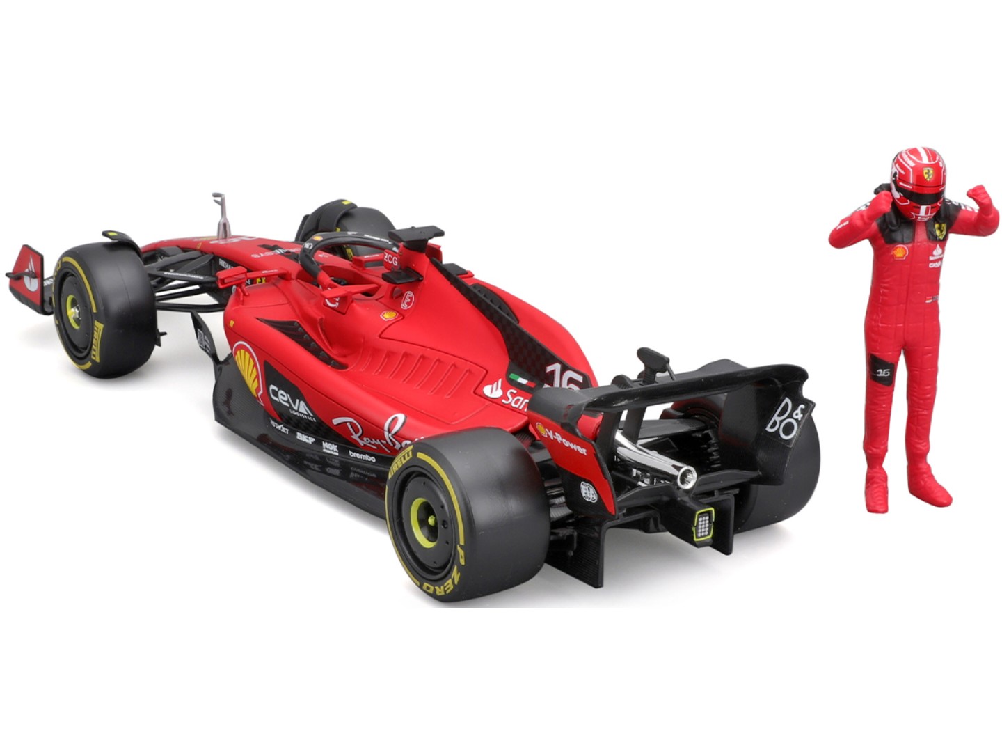 Колекційна машинка 1:24 Bburago з фігуркою - FERRARI SF-23 1:24 (18-26809) — фото 4