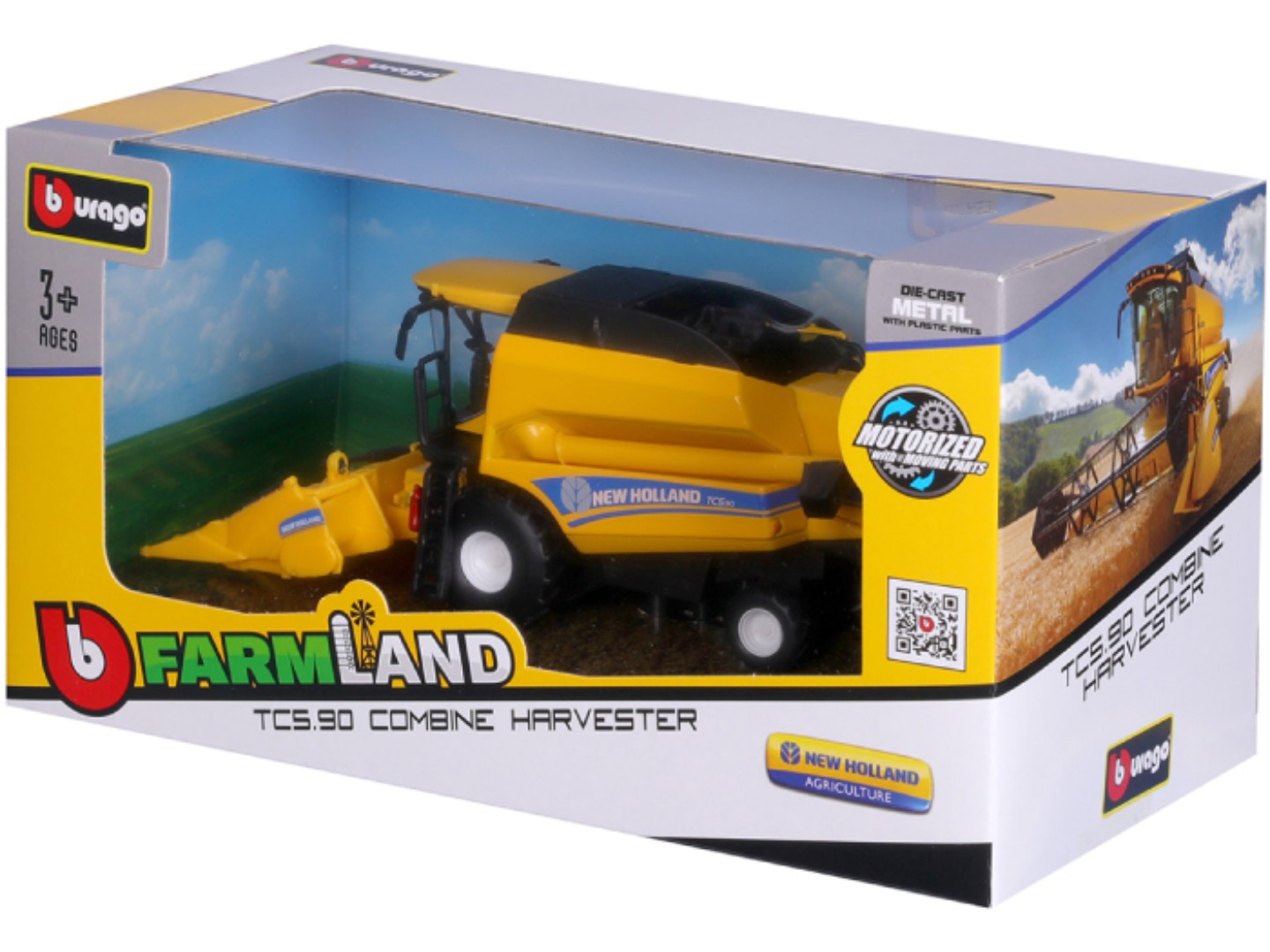 Наземна спецтехніка Bburago Зернозбиральний комбайн New Holland TC5.90 (з кукурудзяною жниваркою) (18-31722) — фото 8