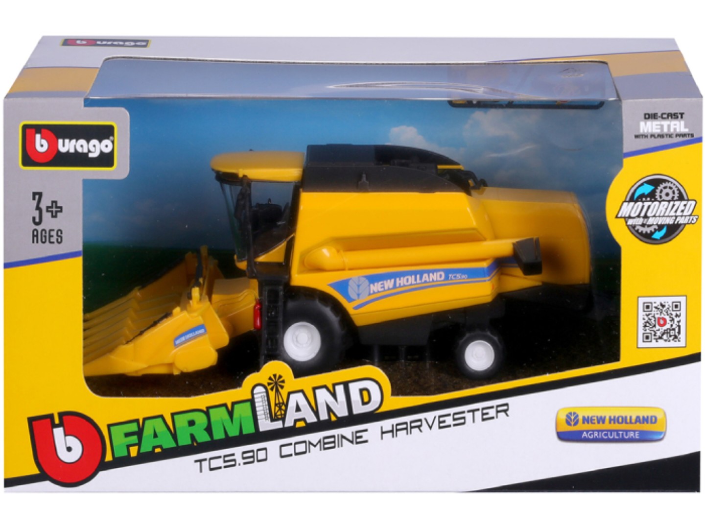 Наземна спецтехніка Bburago Зернозбиральний комбайн New Holland TC5.90 (з кукурудзяною жниваркою) (18-31722) — фото 7