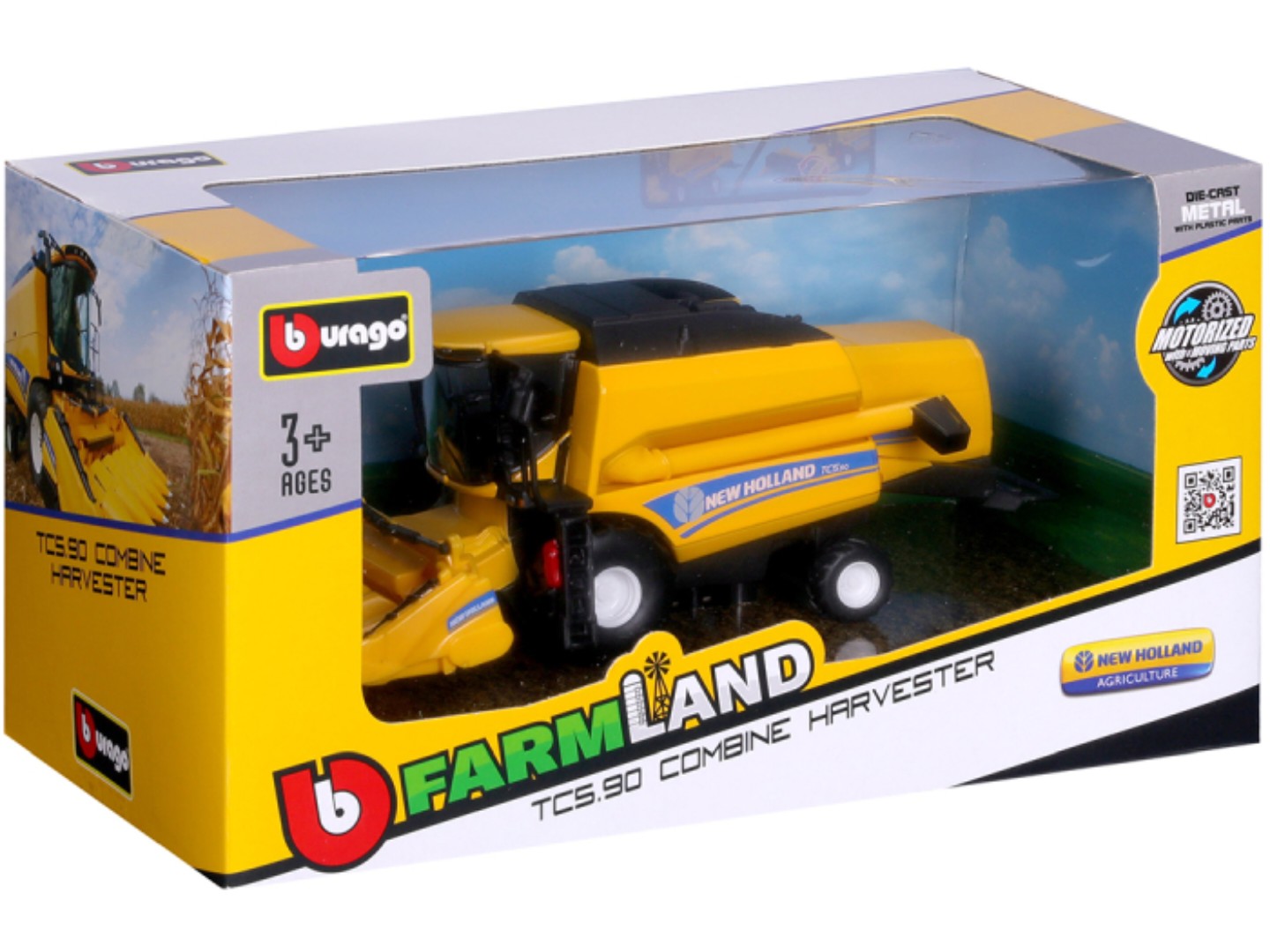 Наземна спецтехніка Bburago Зернозбиральний комбайн New Holland TC5.90 (з кукурудзяною жниваркою) (18-31722) — фото 6