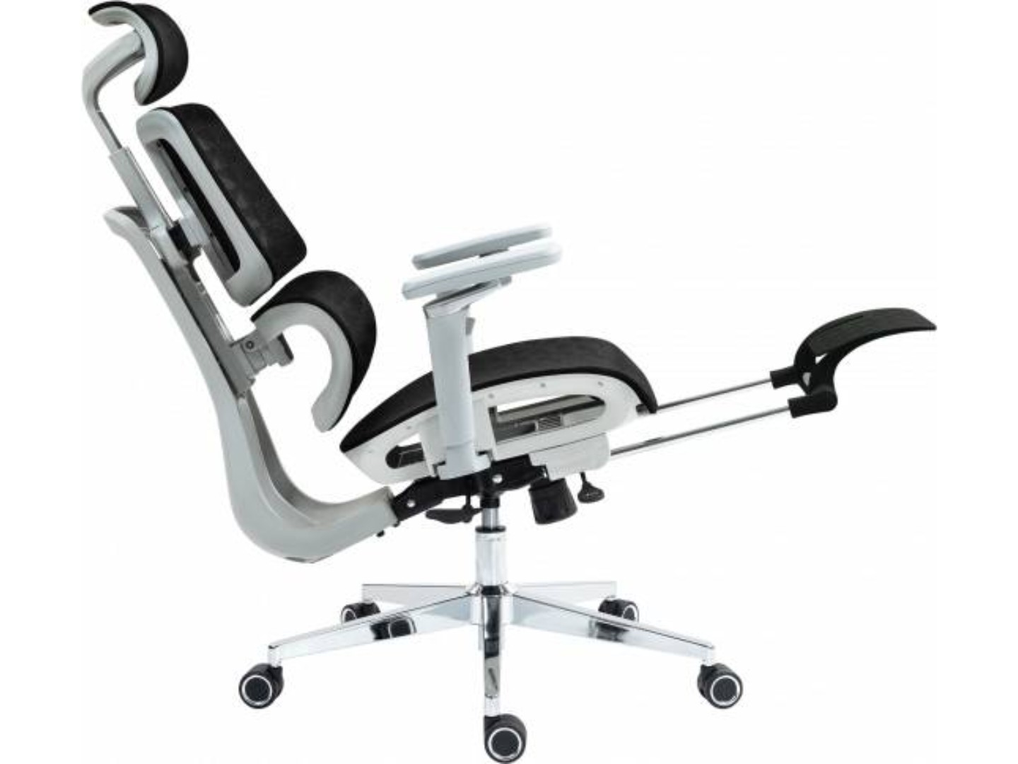 Крісло офісне GT Racer B-2450 White/Black — фото 7