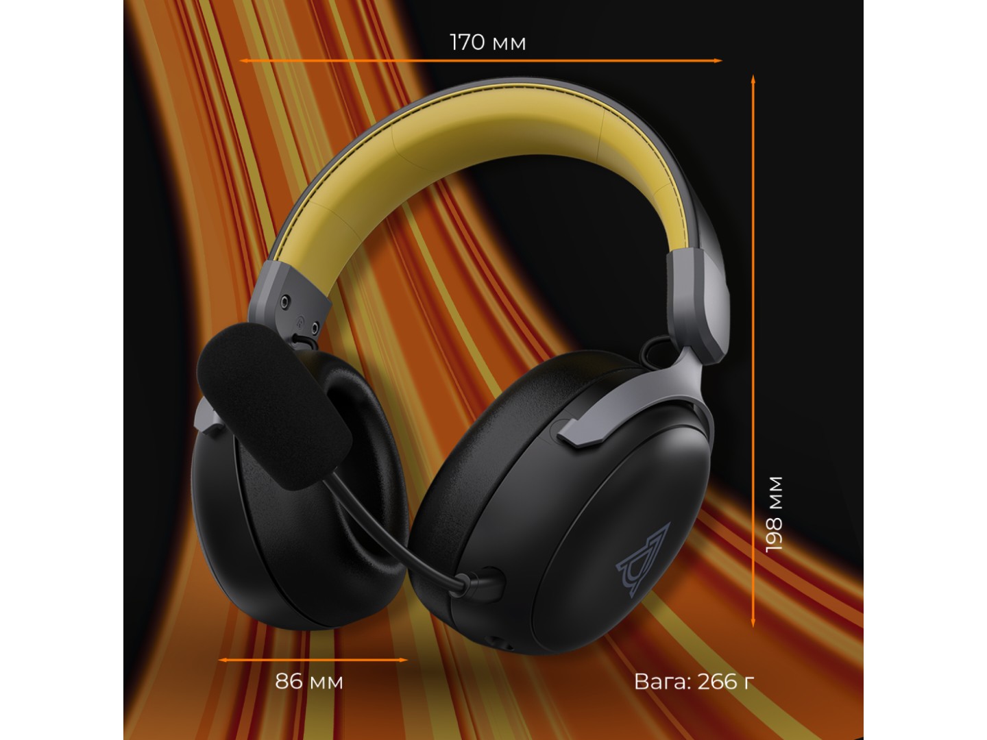 Гарнітура бездротова ігрова Ajazz AHM08 MAX 3-Mode Black (AHM08-MAX-BGY) — фото 14