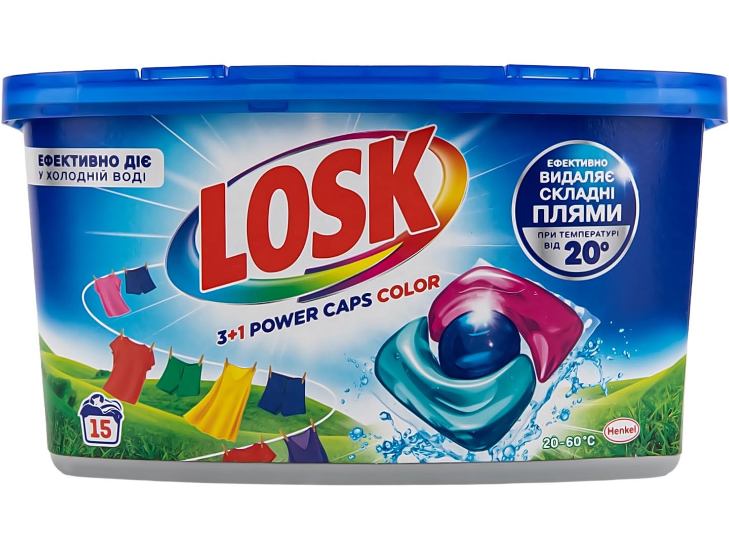 Капсули для прання Losk тріо-капсули Колор 15 шт — фото 3