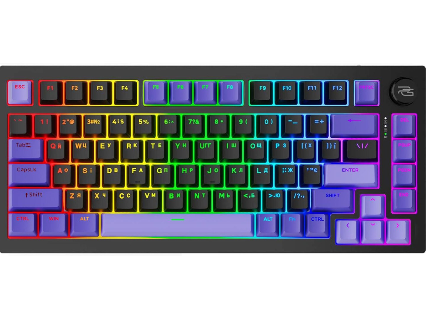 Клавіатура бездротова ігрова Proove Gaming Coupe (Ukraine Layout) Black/Purple (WKCP00022416)