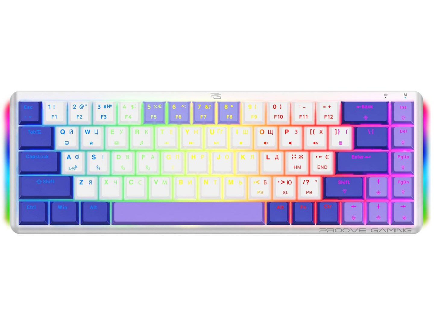 Клавіатура бездротова ігрова Proove Gaming AFK Ukraine Layout white (WKAFK1022002)
