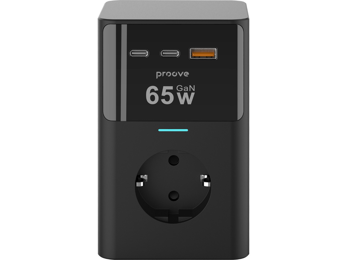 Мережевий зарядний пристрій Proove Power Cube 65W (3xAC + 2xType-C + 1xUSB) 1.5m black (PSPC36801201) — фото 1