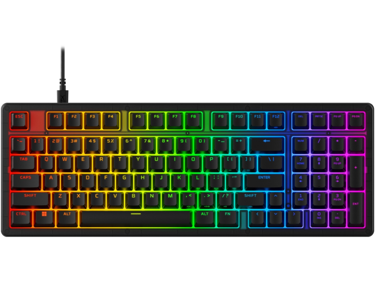 Клавіатура дротова ігрова HyperX Origins 2 1800 HX Red USB Black (B4QS4AA)
