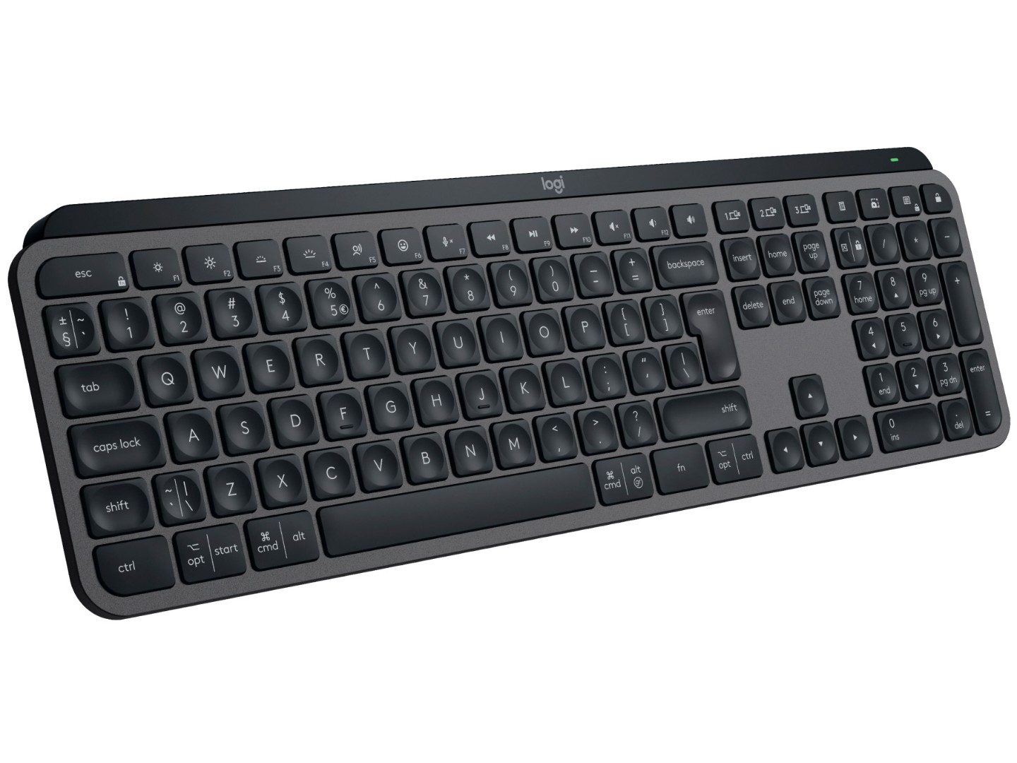 Клавіатура бездротова Logitech MX Keys S Wireless Graphite (920-011593)