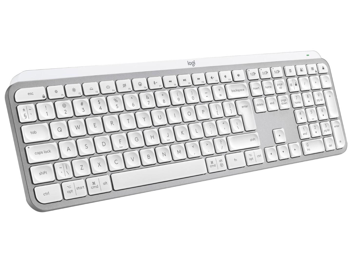 Клавіатура бездротова Logitech MX Keys S Wireless Pale Grey (920-011588)
