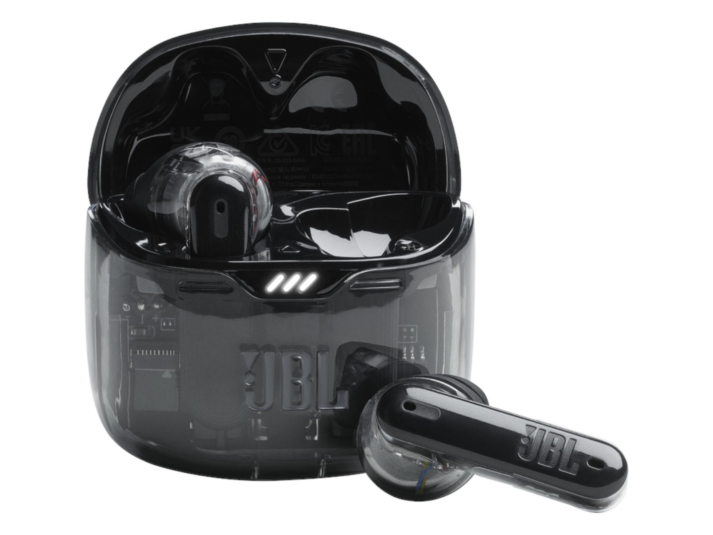 Навушники вкладиші бездротові TWS JBL Tune Flex 2 Ghost Black (JBLTFLEX2GBLK) — фото 1