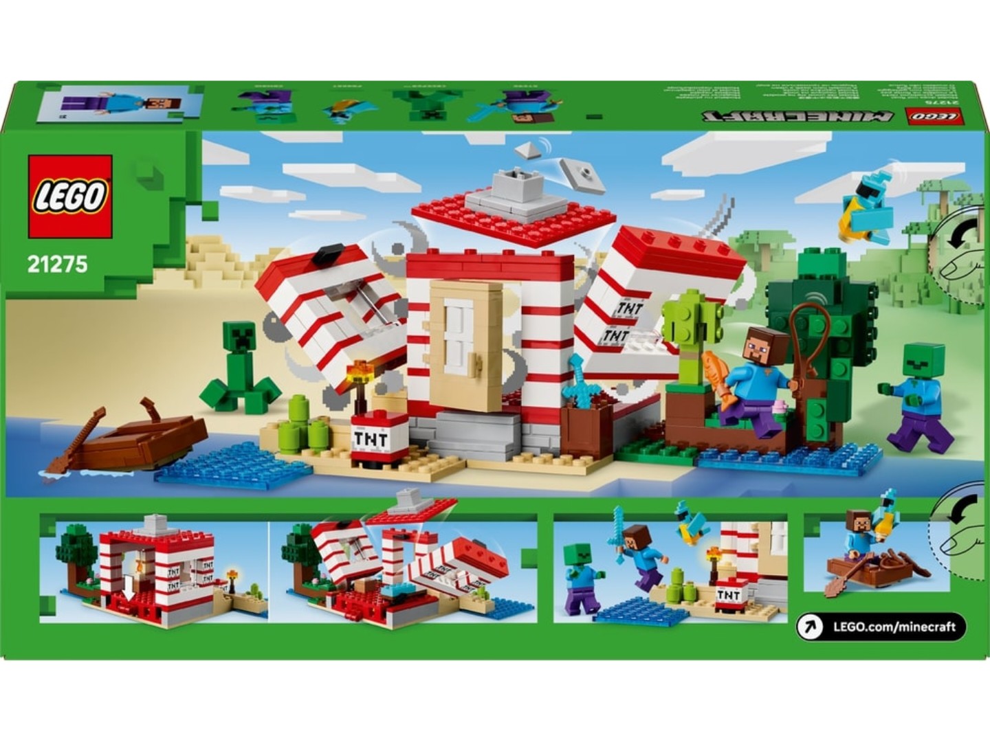 Конструктор LEGO Minecraft Будинок з вибухівки в джунглях (21275) — фото 2