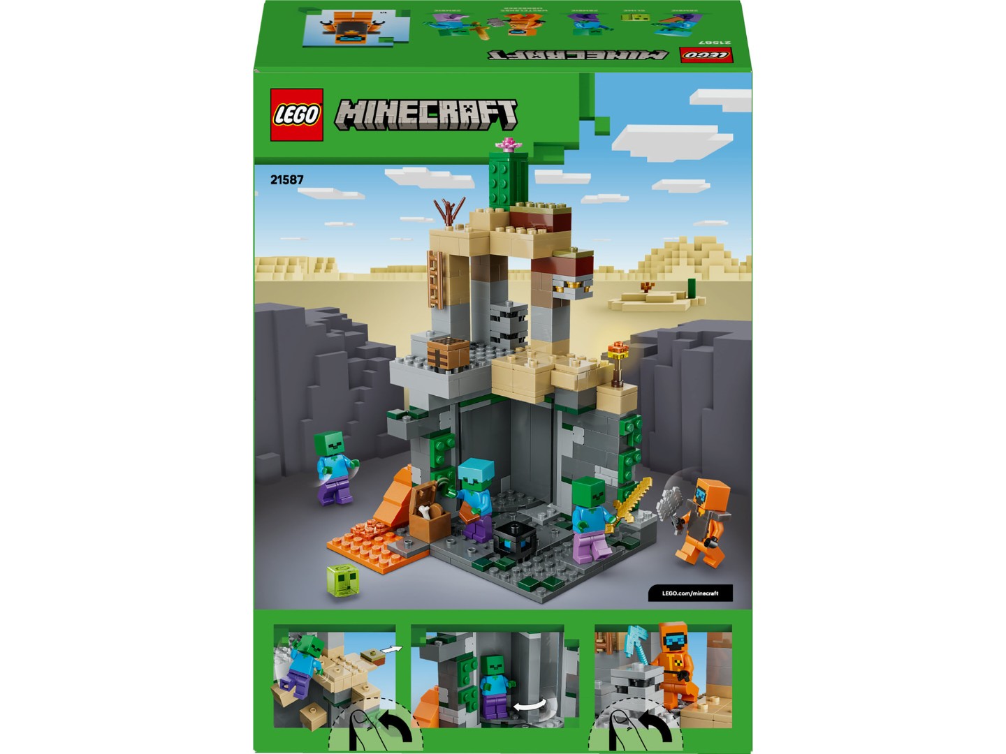 Конструктор LEGO Minecraft Підземелля зомбі (21587) — фото 2