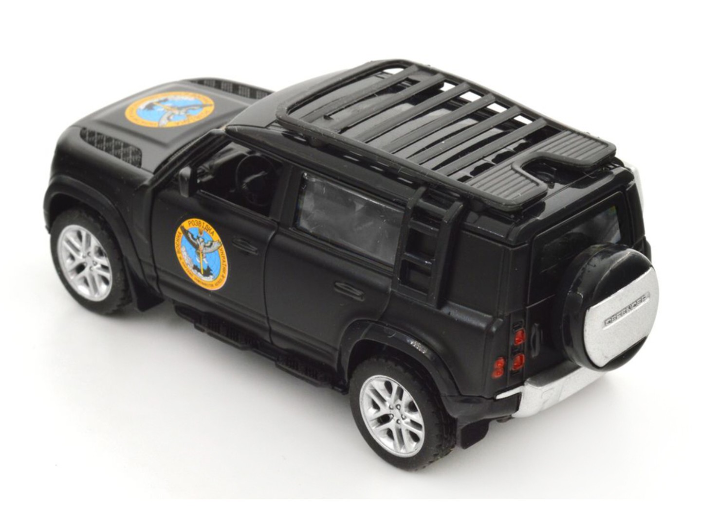Наземна військова техніка TechnoDrive Шеврони Героїв LAND ROVER DEFENDER 110 ГУР МО (250364M) — фото 3