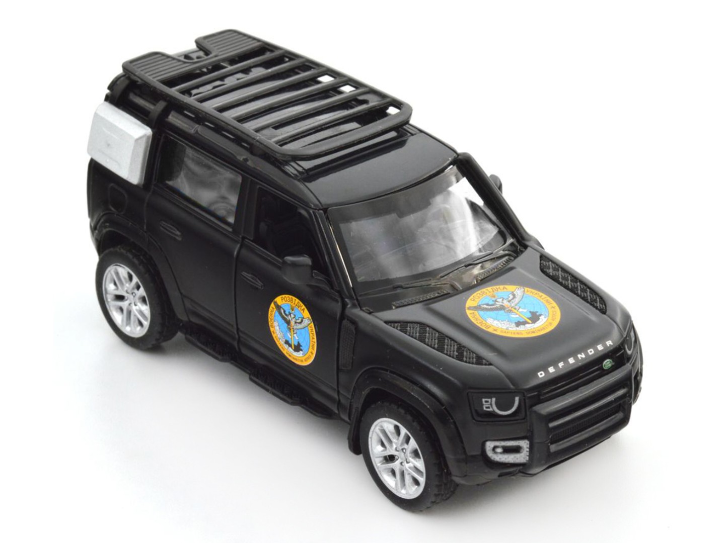 Наземна військова техніка TechnoDrive Шеврони Героїв LAND ROVER DEFENDER 110 ГУР МО (250364M) — фото 7