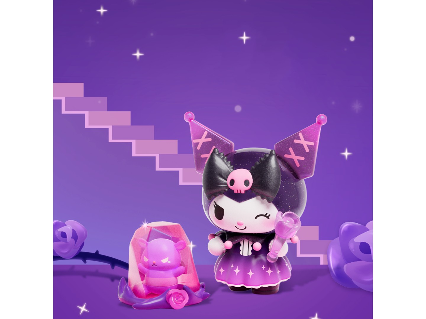 Ігрова фігурка-сюрприз Pop Top KUROMI & MY MELODY – КВІТКОВА ТАЄМНИЦЯ в асортименті (25WH-003) — фото 9