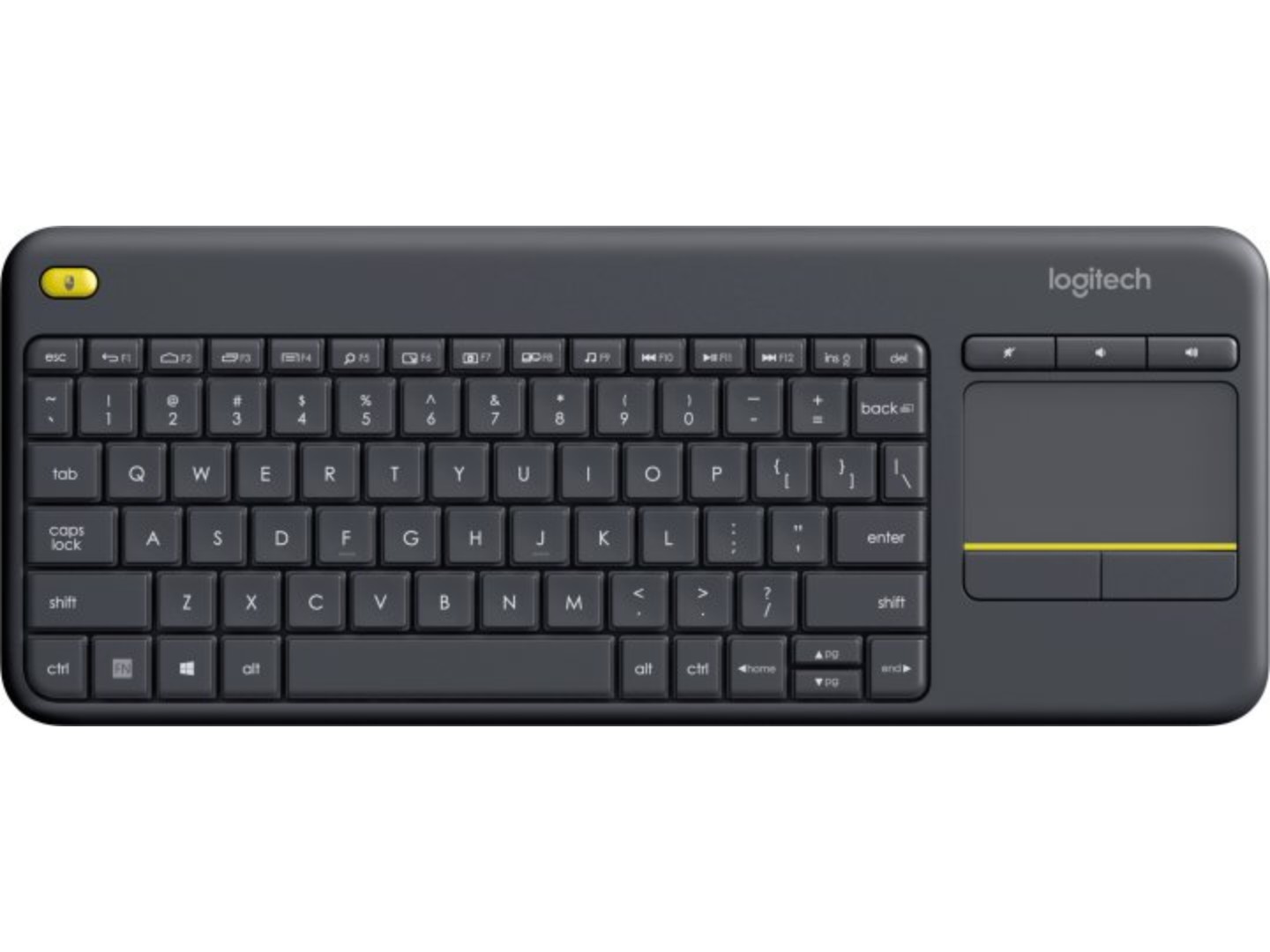 Клавіатура бездротова для Smart TV Logitech Touch K400 Plus UA Black (920-007145)