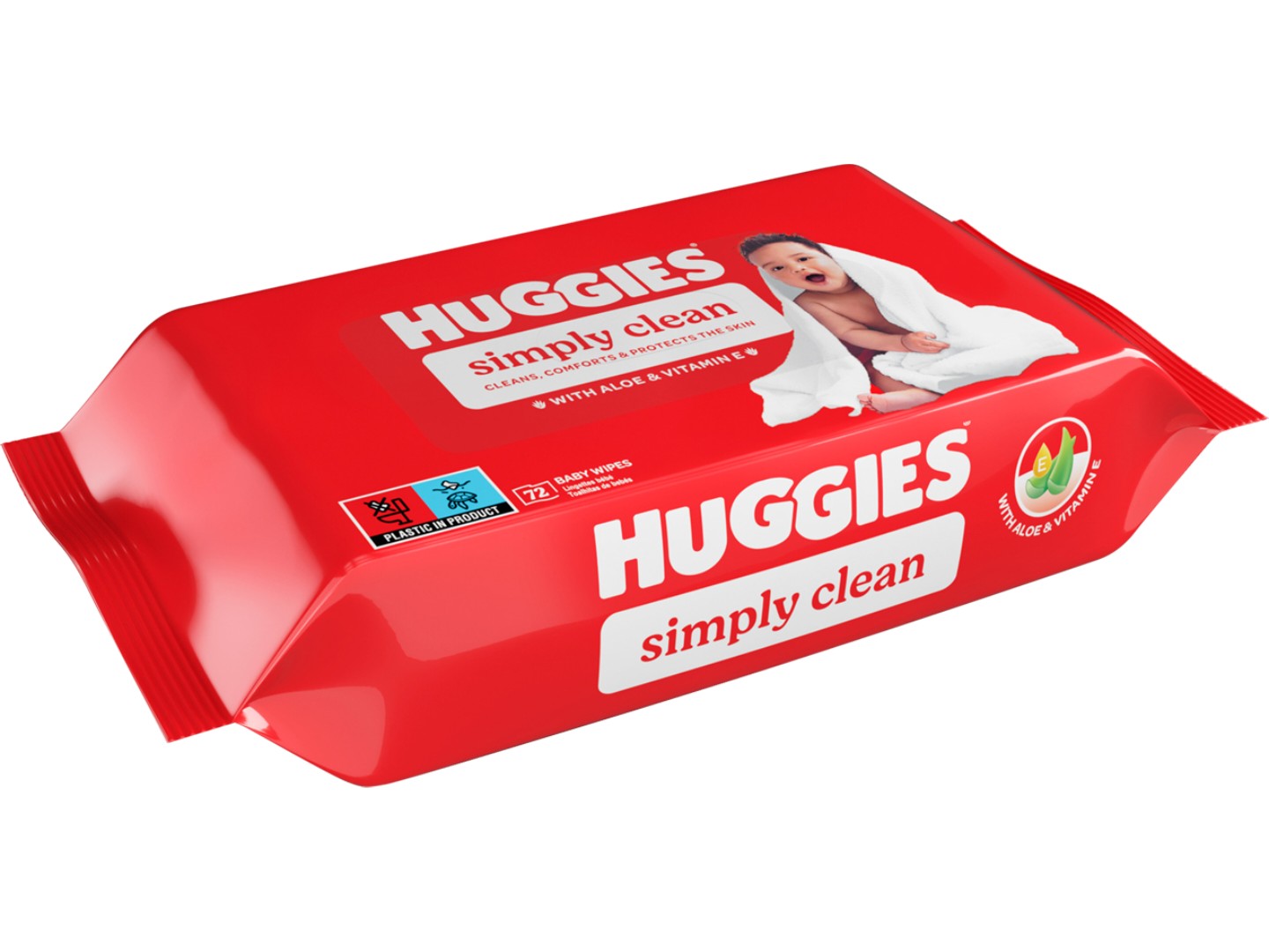 Серветки вологі для дітей Huggies Simply Clean, 72 шт. (5029053582238) — фото 2