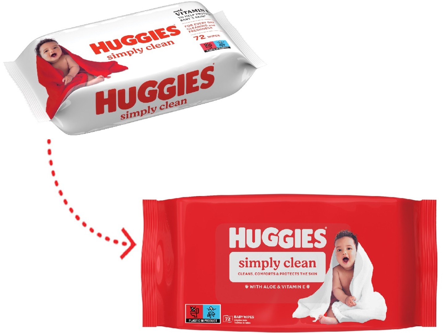 Серветки вологі для дітей Huggies Simply Clean, 72 шт. (5029053582238) — фото 3