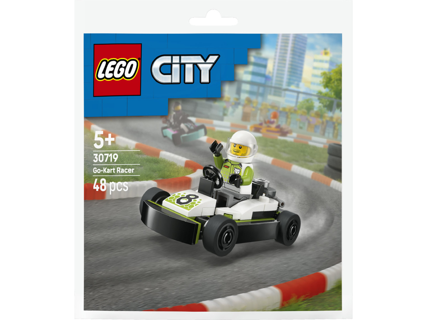 Конструктор LEGO City Гонщик на картингу (30719) — фото 4