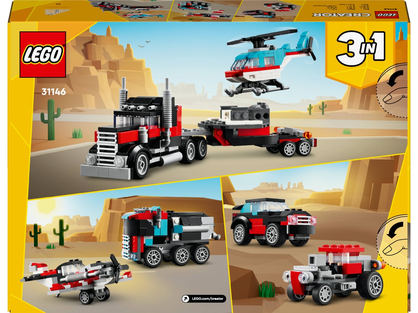 Конструктор LEGO Creator Бортова вантажівка з гелікоптером (31146) — фото 9