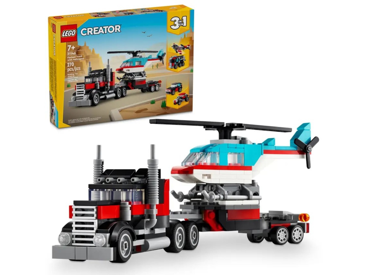 Конструктор LEGO Creator Бортова вантажівка з гелікоптером (31146) — фото 1