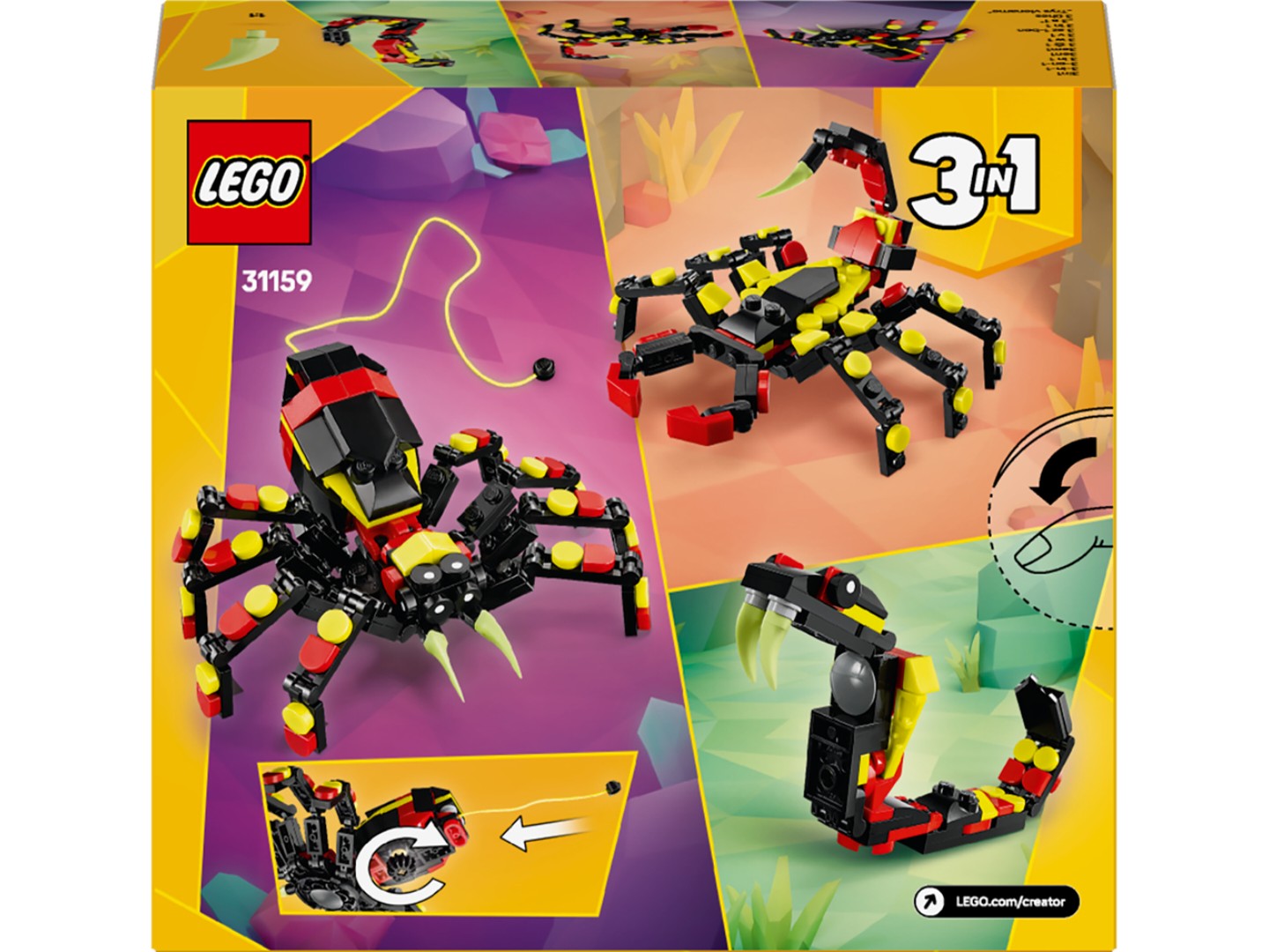 Конструктор LEGO Creator Дикі тварини: Дивовижний павук (31159) — фото 2