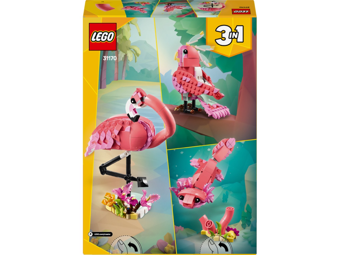 Конструктор LEGO Creator Дикі тварини: рожевий фламінго (31170) — фото 2