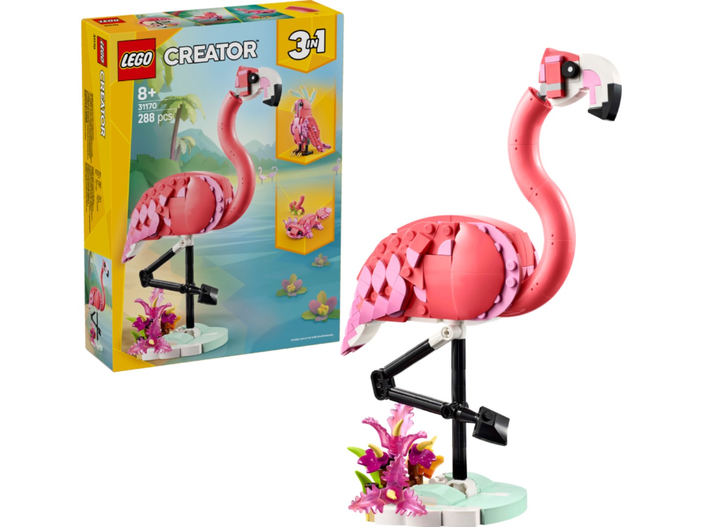 Конструктор LEGO Creator Дикі тварини: рожевий фламінго (31170) — фото 1