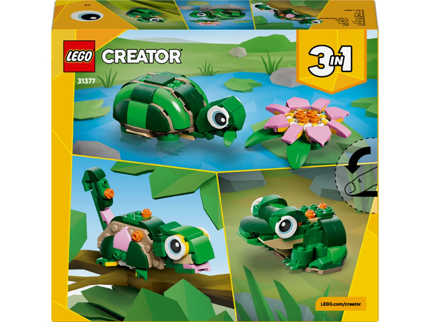 Конструктор LEGO Creator Черепаха з квіткою водяної лілії (31377) — фото 2