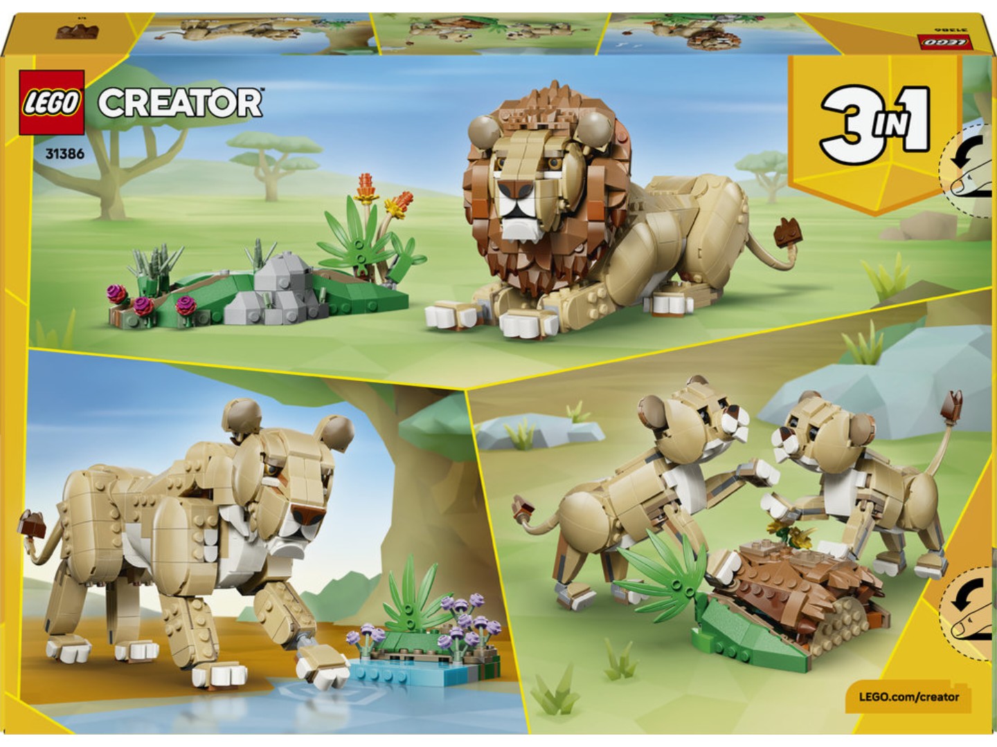 Конструктор LEGO Creator Дикі тварини: Величний лев (31386) — фото 2