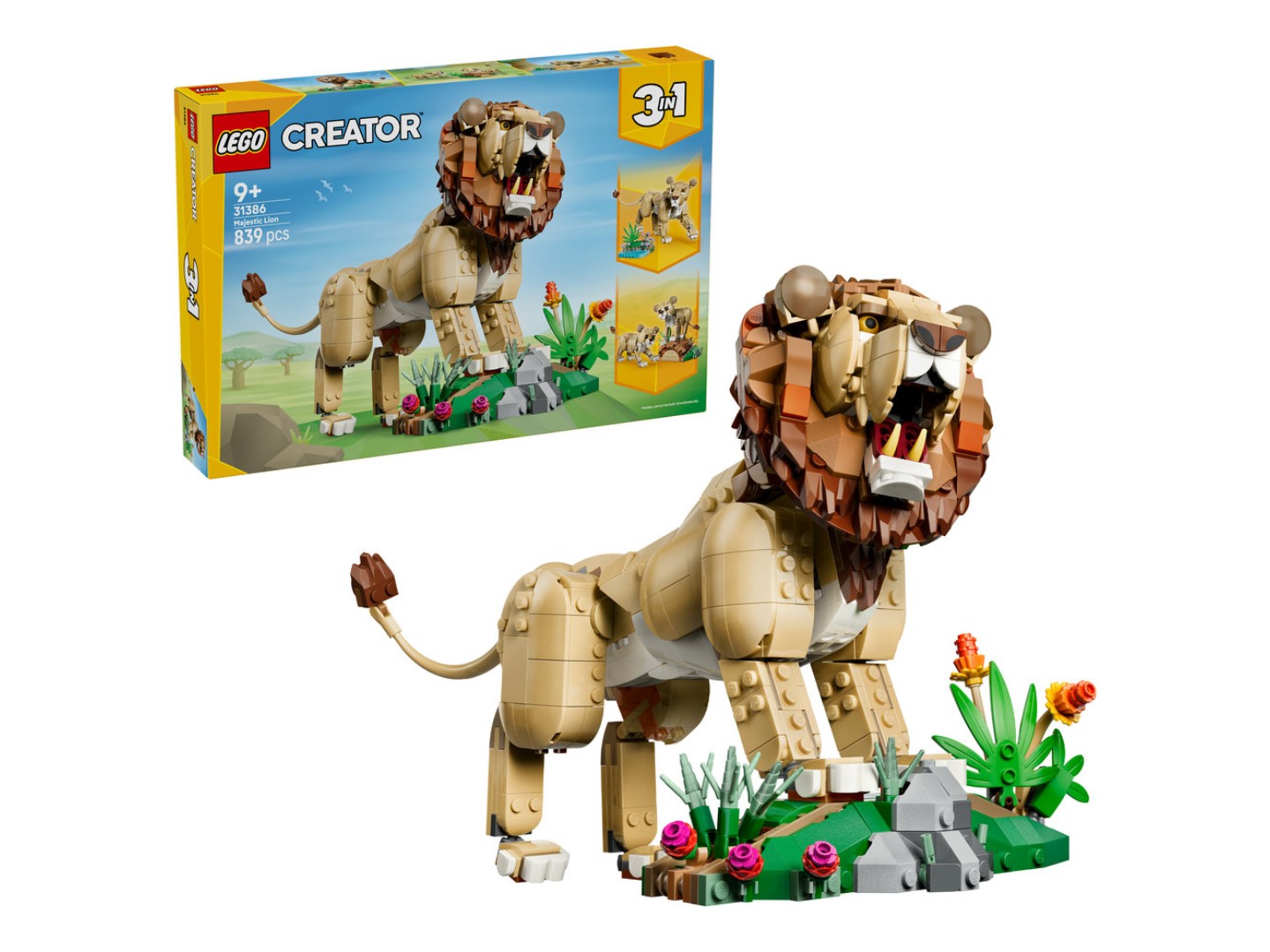 Конструктор LEGO Creator Дикі тварини: Величний лев (31386) — фото 1