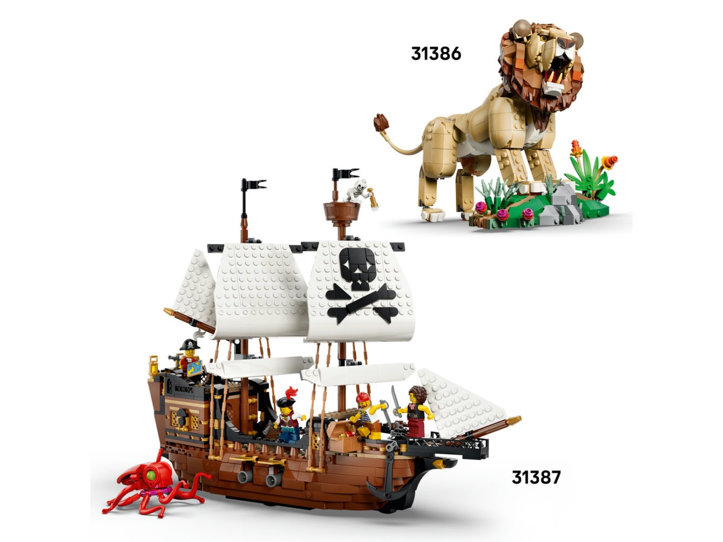 Конструктор LEGO Creator Дикі тварини: Величний лев (31386) — фото 9