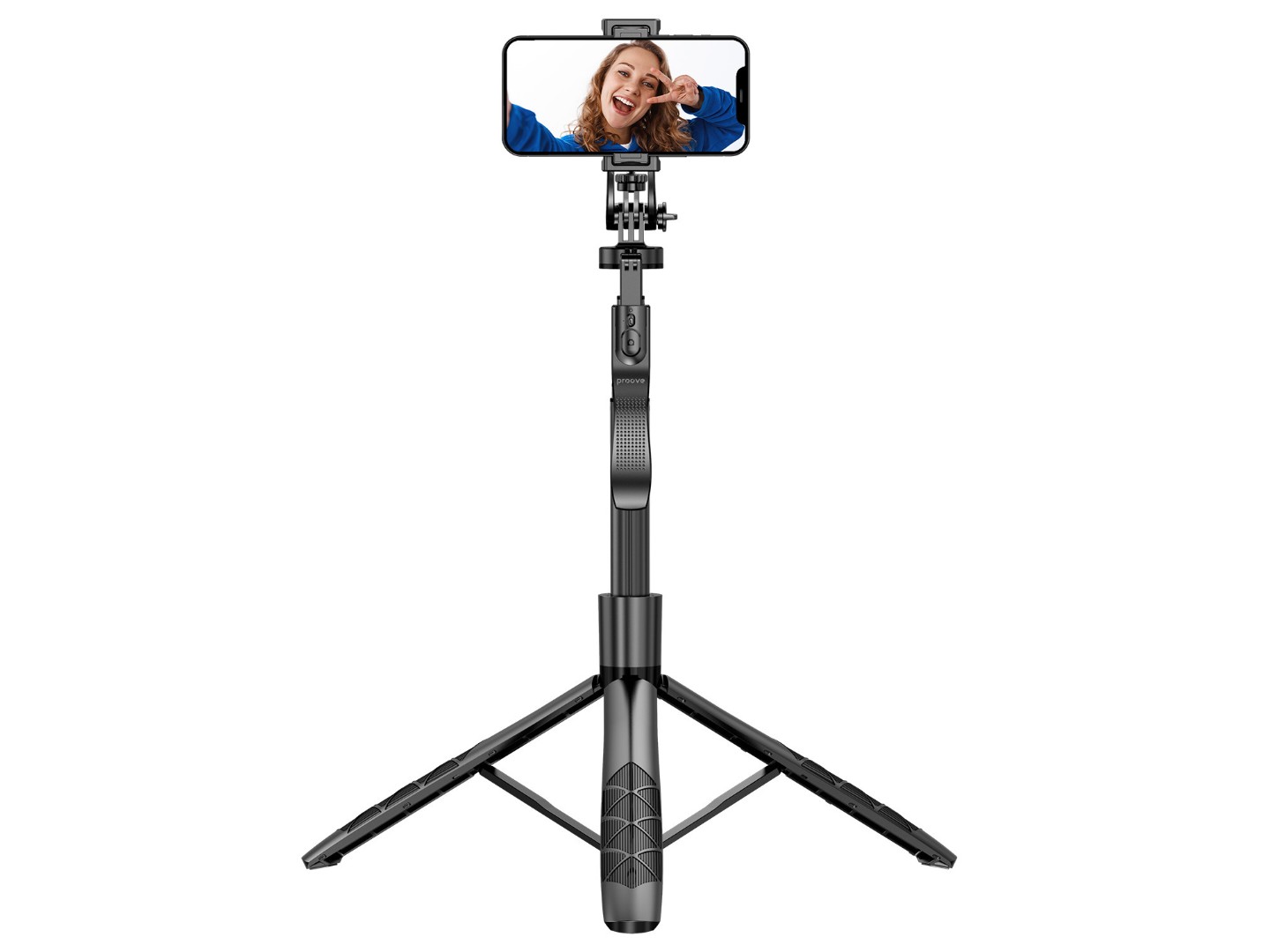 Трипод для селфі Proove MegaStick Selfie Stick Tripod (1530 mm) Black — фото 13