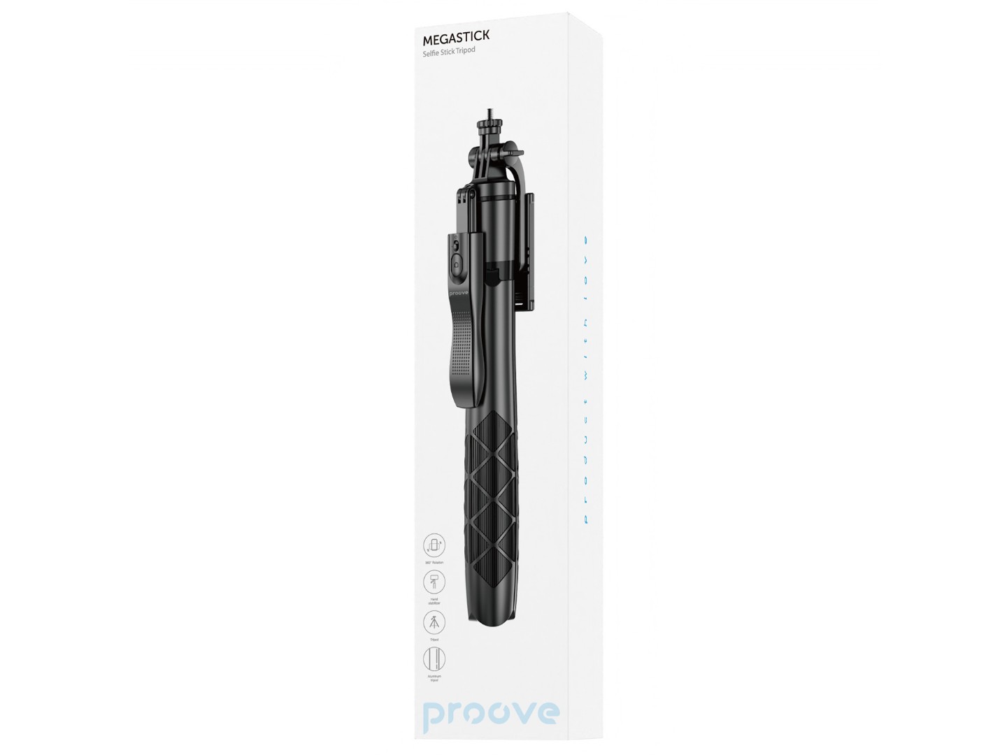 Трипод для селфі Proove MegaStick Selfie Stick Tripod (1530 mm) Black — фото 16