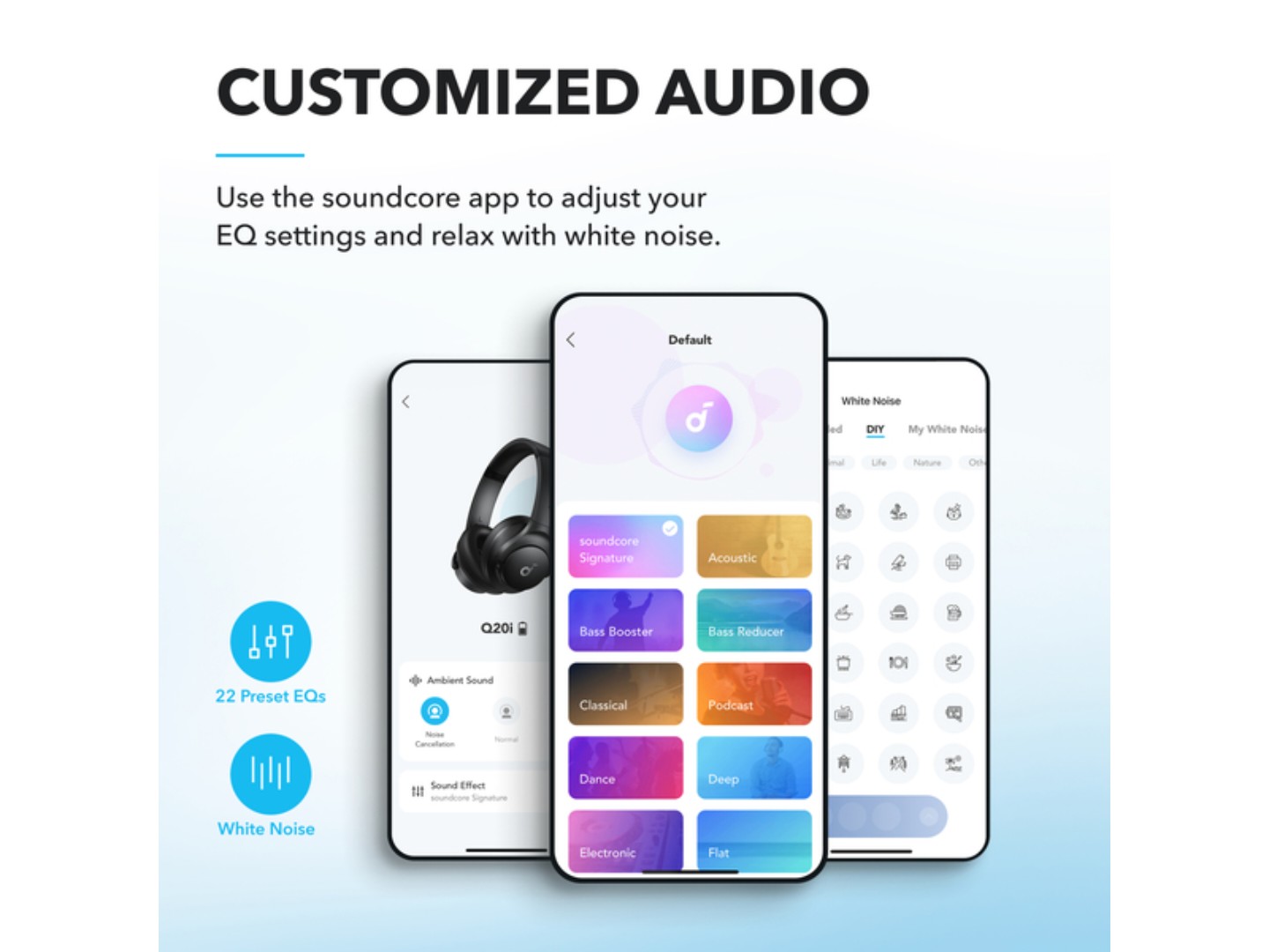 Навушники повнорозмірні бездротові Anker SoundCore Q20i Black (A3004G11) — фото 9