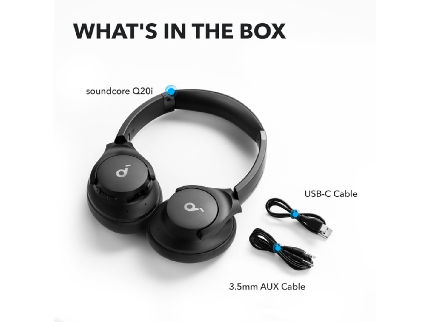 Навушники повнорозмірні бездротові Anker SoundCore Q20i Black (A3004G11) — фото 13